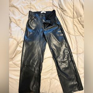 Abercrombie Straight Leg Vegan Leather Pants Curve Love Size 2